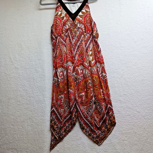 Wrangler Dress Women's Size‎ Medium Handkerchief Hem Paisley Print Sundress - Picture 1 of 10